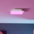 Eglo – Plafonieră LED RGBW dimmabilă, 14 W, 230 V, 2700–6500 K, 30 x 30 cm, alb