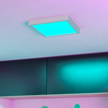 Eglo - Plafonieră LED RGBW dimmabilă pentru baie LED/10,5W/230V 2700-6500K 22x22 cm IP44 albă