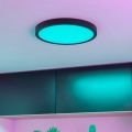 Eglo - Plafonieră LED RGBW dimmabilă pentru baie LED/14,3W/230V 2700-6500K Ø 27,8cm IP44 negru