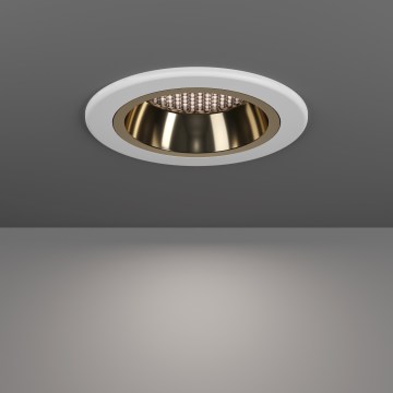Eglo - Plafonieră LED RGBW încastrată pentru baie, dimmabilă, 4,8W, 230V, 2700-6500K, IP44, alb/auriu