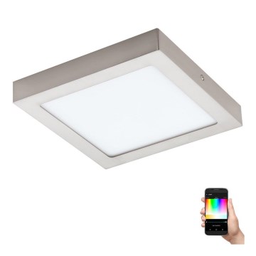 Eglo - Plafonieră LED RGBW reglabilă FUEVA-C LED/15,6W/230V Bluetooth 22,5 x 22,5 cm