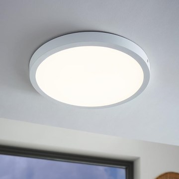 Eglo - Plafonieră LED rotundă, 25 W, 230 V, alb, 2500 lm, Ø 40 cm