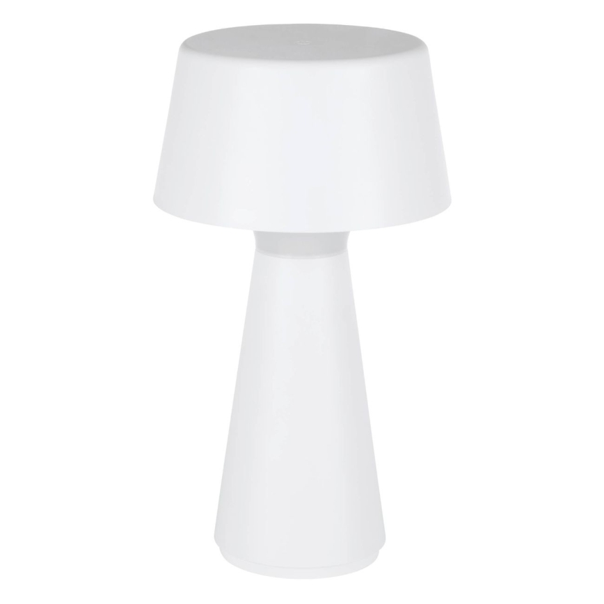 Eglo - Lampă de masă LED reîncărcabilă pentru exterior, dimabilă, LED/3W/5V, 2200/3000/4000K, 2000 mAh, IP44, albă