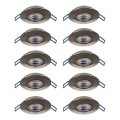 Eglo - Set 10 buc. spot LED încastrat LED/4,9W/230V 2700/4000/6500K Ø 9 cm crom mat