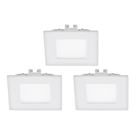 Eglo - SET 3x Corp de iluminat LED tavan fals FUEVA 1 1xLED/2,7W/230V