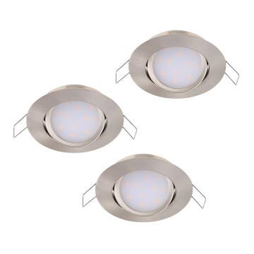 Eglo - SET 3x Lampă încastrată LED MUNIZ 1xLED/6W/230V