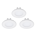 Eglo - Set 3x spot LED încastrat FUEVA 1 1xLED/2,7W/230V Ø 8,5 cm