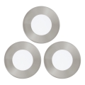 Eglo - Set 3x spoturi LED încastrate FUEVA, 2,7W, 230V, Ø 8,5 cm