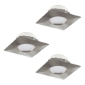 Eglo - Set 3x spoturi LED încastrate PINEDA LED/6W/230V
