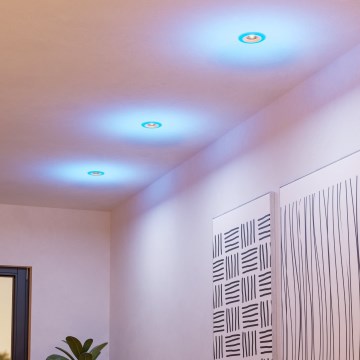 Eglo - Set 3xLED RGBW, spoturi încastrate pentru baie, reglabile, LED/3,8W/230V 2700-6500K IP44 + telecomandă