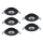 Eglo - Set 5 spoturi LED încastrate, LED 4,9W, 230V, 2700/4000/6500K, Ø 9 cm, negru