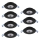Eglo - Set 7 spoturi încastrate LED/4,9W/230V 2700/4000/6500K Ø 9 cm negru
