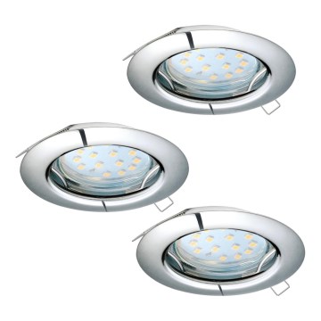 Eglo - Set de 3 spoturi LED încastrate PENETO 1xGU10-LED/3W/230V