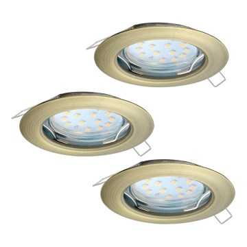 Eglo - Set de 3 spoturi LED încastrate PENETO, 1xGU10-LED/3W/230V