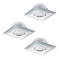 Eglo - Set de 3 spoturi LED încastrate PINEDA LED/6W/230V