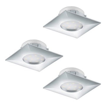 Eglo - Set de 3 spoturi LED încastrate PINEDA LED/6W/230V
