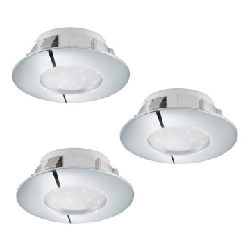 Eglo - Set de 3 spoturi LED încastrate PINEDA LED/6W/230V