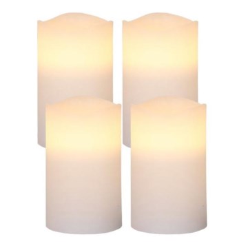 Eglo - Set de 4 decorațiuni LED de Crăciun, 0,066 W, 3xAAA, alb