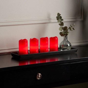 Eglo - Set de 4 decorațiuni LED de Crăciun ADVENT LED/0,18W/2xCR2032 + telecomandă