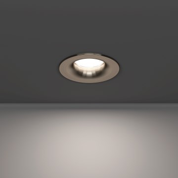 Eglo - Spot încastrat LED pentru baie, 4,9 W, 230 V, temperaturi de culoare selectabile 2700/4000/6500 K, Ø 8,8 cm, IP65, crom mat