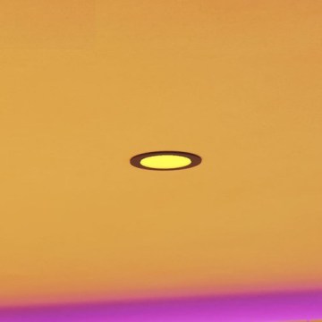 Eglo - Spot LED RGBW reglabil pentru baie, 5W, 230V, 2700-6500K, Ø 12 cm, IP44, negru