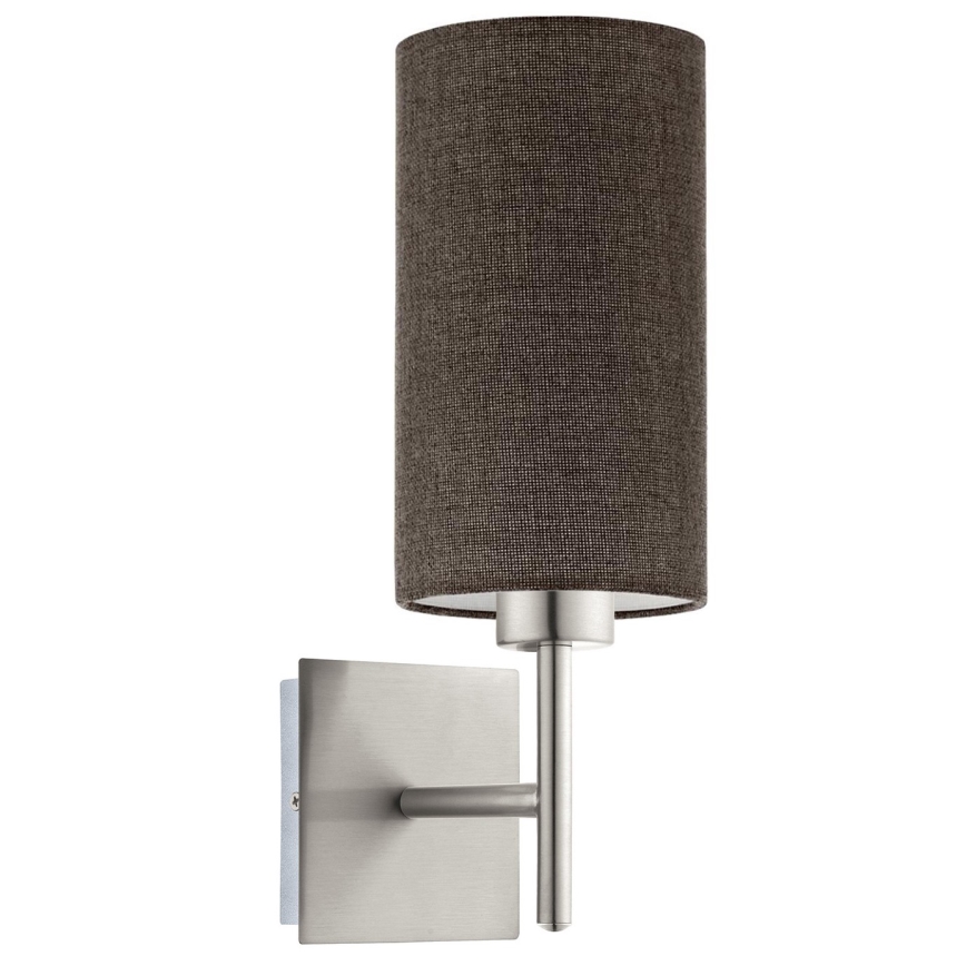 Eglo TUNJA Aplică de perete LED, 1xE27/60W/230V, crom mat/maro