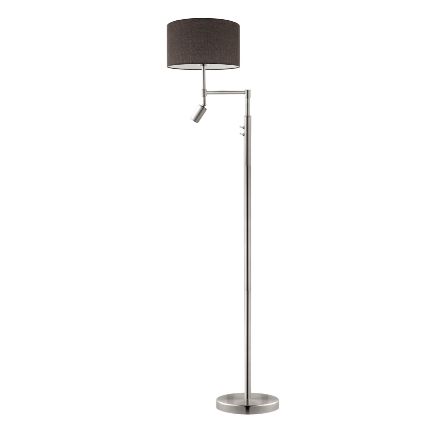 Eglo - Lampadar LED TUNJA 1xE27/60W/230V + LED/2,1W Ø 38 cm crom mat/maro
