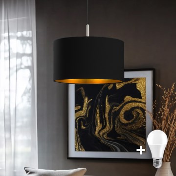 Eglo TUNJA LED — pendul suspendat pe cablu, 1xE27/60W/230V, negru