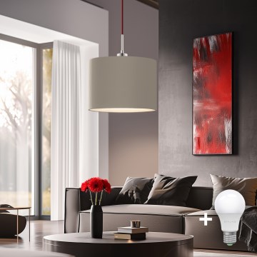 Eglo - TUNJA lustră LED suspendată pe cablu 1xE27/60W/230V taupe