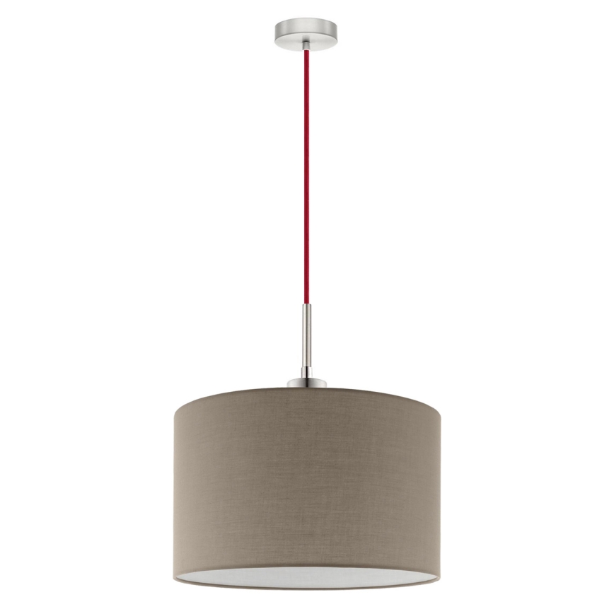 Eglo - TUNJA lustră LED suspendată pe cablu 1xE27/60W/230V taupe