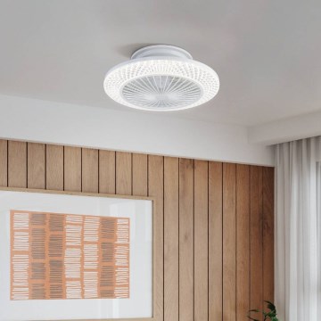 Eglo - Ventilator de tavan LED dimabil 3xLED/12,6W/230V 2700-6500K Ø 55 cm alb + telecomandă