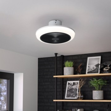 Eglo - Ventilator de tavan LED reglabil 3xLED/8,5W/230V 2700-6500K Ø 45,5 cm negru + telecomandă