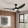 Eglo - Ventilator de tavan LED Ø 132 cm, 20 W, 230 V, 3000/4000/5000 K, negru, cu telecomandă