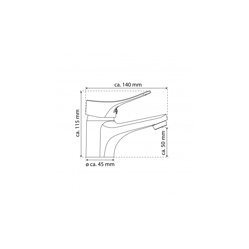 Eisl NI075VECR - Baterie pentru lavoar VERONA cu ventil de scurgere cu preaplin, crom lucios