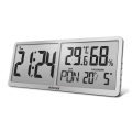 ELDONEX ECL-1110-SL - Ceas de perete digital TimeCheck 4xAA argintiu