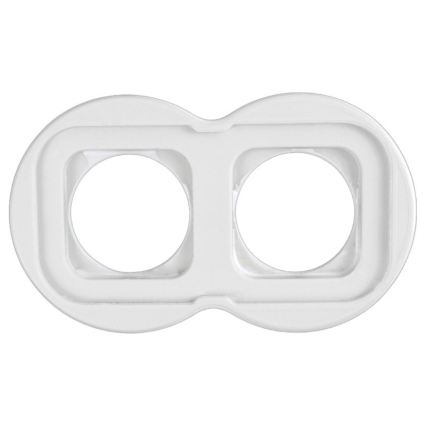 Elhard - Întrerupător retro ceramic nr. 1 și priză 230V cu ramă SCHUKO albă
