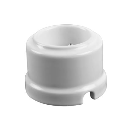Elhard - Priză retro din ceramică pentru uz casnic, 230 V, albă