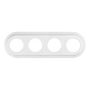 Elhard - Ramă ceramică retro pentru 4 module, albă