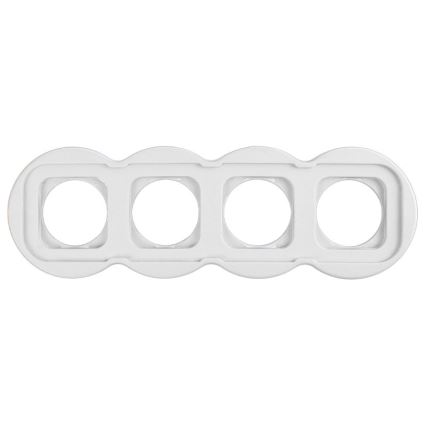 Elhard - Ramă ceramică retro pentru 4 module, albă
