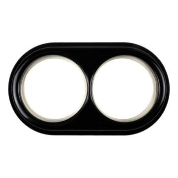 Elhard - Ramă retro dublă din ceramică, neagră, pentru perete