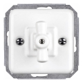 Elhard - Regulator rotativ retro din ceramică pentru jaluzele, fără ramă, alb