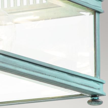 Elstead - Plafonieră de exterior HOLBORN 2xE27/60W/230V IP44 turcoaz