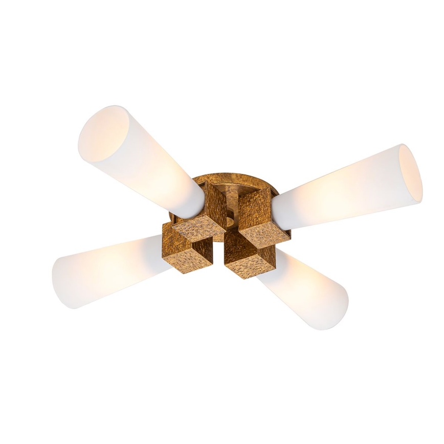 Elstead - Lustră pe tijă KRISTY 4xE27/40W/230V, cu finisaj cupru