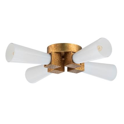 Elstead - Lustră pe tijă KRISTY 4xE27/40W/230V, cu finisaj cupru