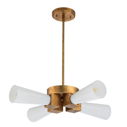 Elstead - Lustră pe tijă KRISTY 4xE27/40W/230V, cu finisaj cupru