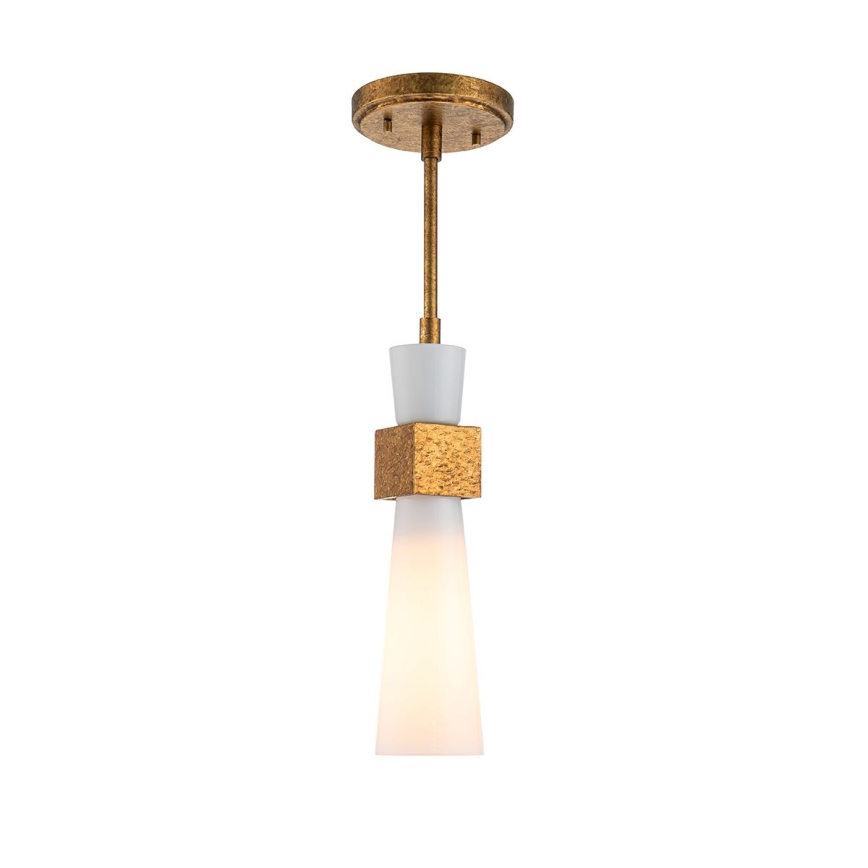 Elstead - Lustră pe tijă KRISTY 1xE27/40W/230V Ø 15,2 cm, finisaj cupru