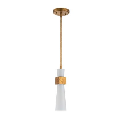 Elstead - Lustră pe tijă KRISTY 1xE27/40W/230V Ø 15,2 cm, finisaj cupru