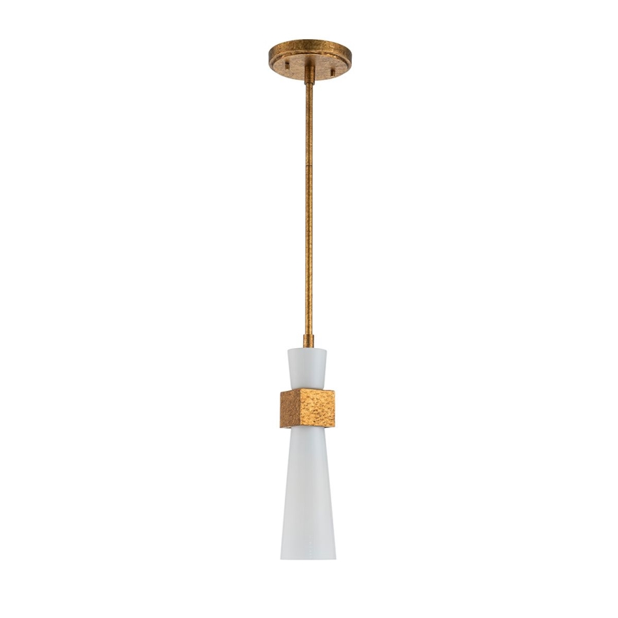 Elstead - Lustră pe tijă KRISTY 1xE27/40W/230V Ø 15,2 cm, finisaj cupru