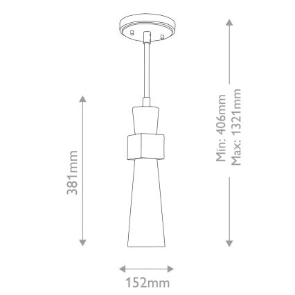 Elstead - Lustră pe tijă KRISTY 1xE27/40W/230V Ø 15,2 cm, finisaj cupru