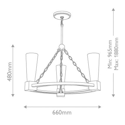 Candelabru pe tijă Elstead KRISTY, 3xE27/40W/230V, finisaj cupru
